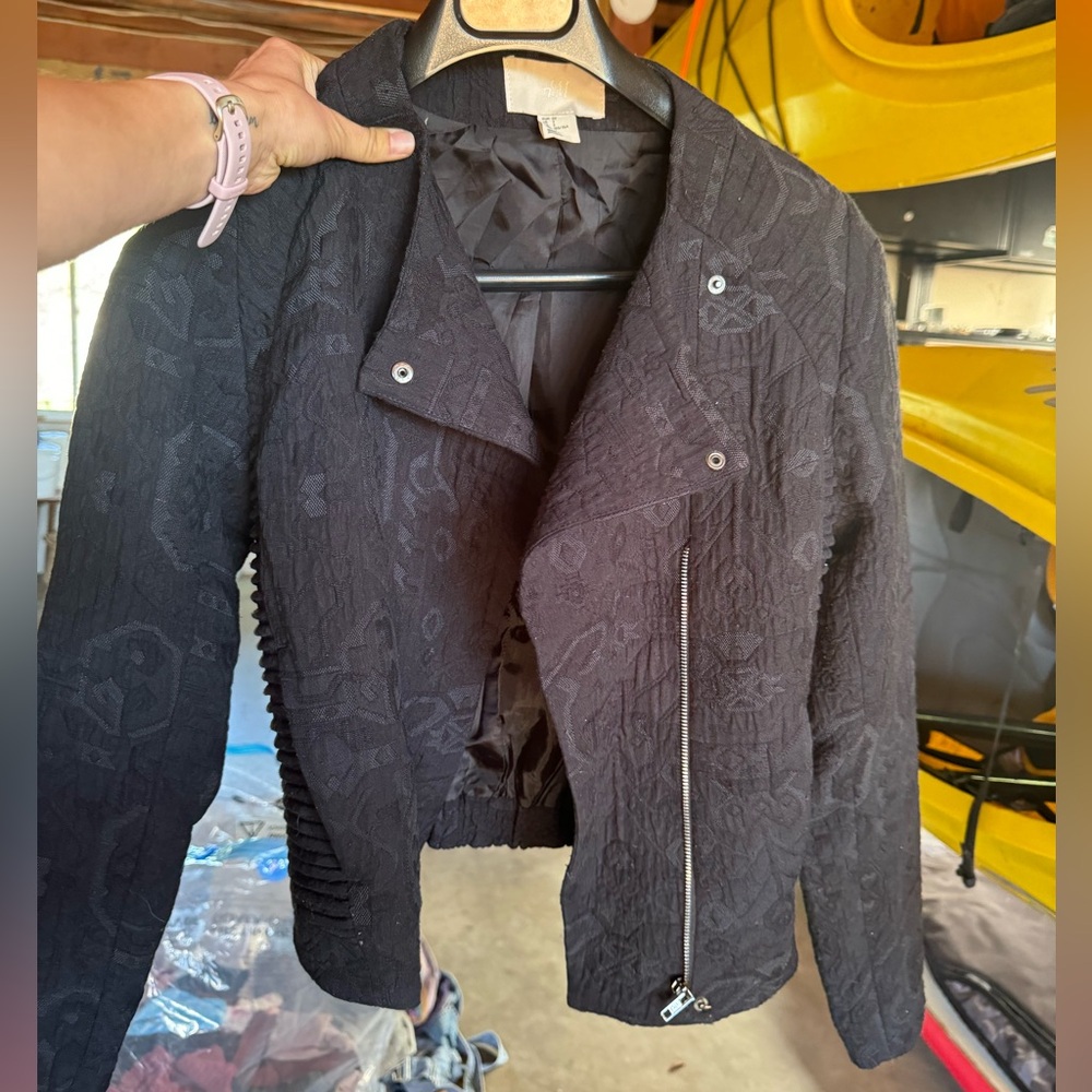H&M Quilted Black Biker Jacket